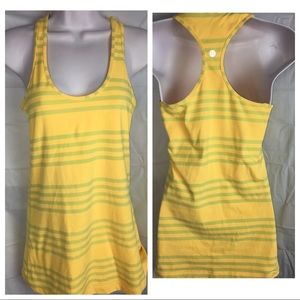 Lululemon CRB tank top yellow striped 10?